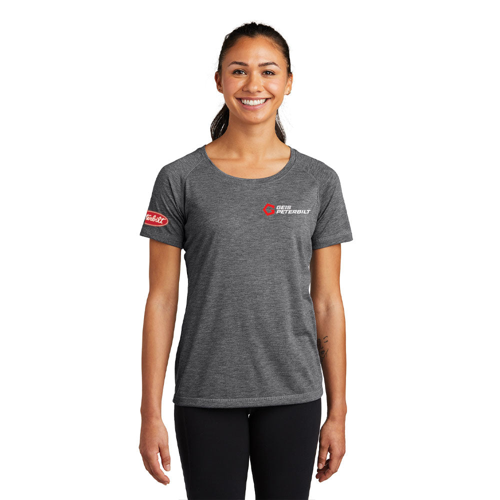 Sport-Tek® Ladies PosiCharge® Tri-Blend Wicking Scoop Neck Raglan Tee - LST400