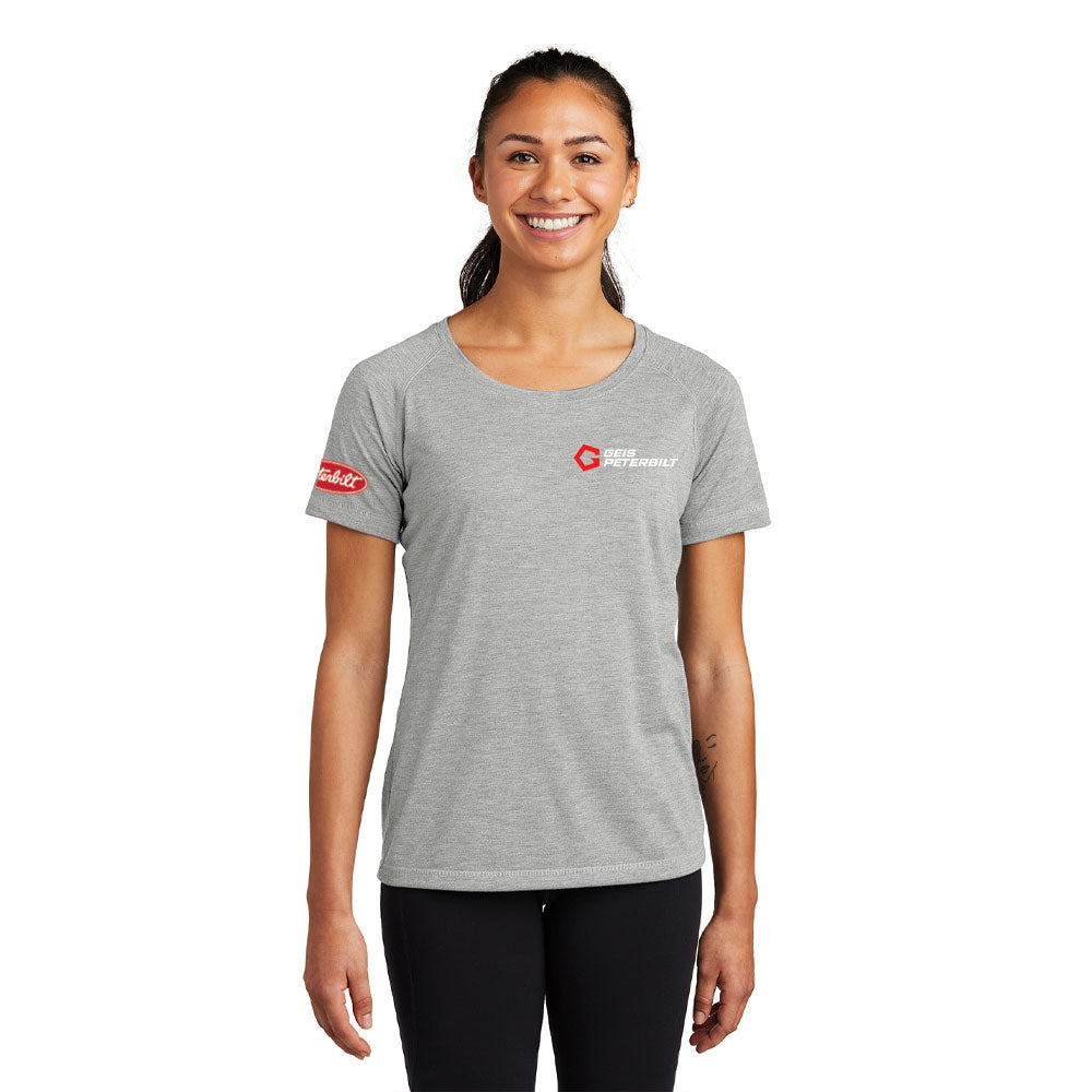 Sport-Tek® Ladies PosiCharge® Tri-Blend Wicking Scoop Neck Raglan Tee - LST400