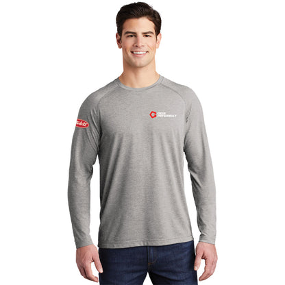 Sport-Tek ® PosiCharge ® Long Sleeve Tri-Blend Wicking Raglan Tee - ST400LS