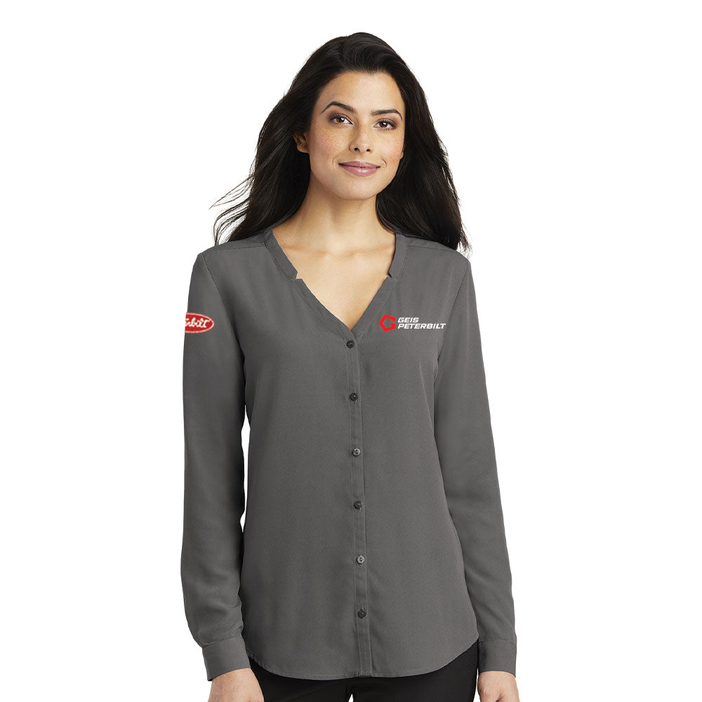 Port Authority ® Ladies Long Sleeve Button-Front Blouse - LW700