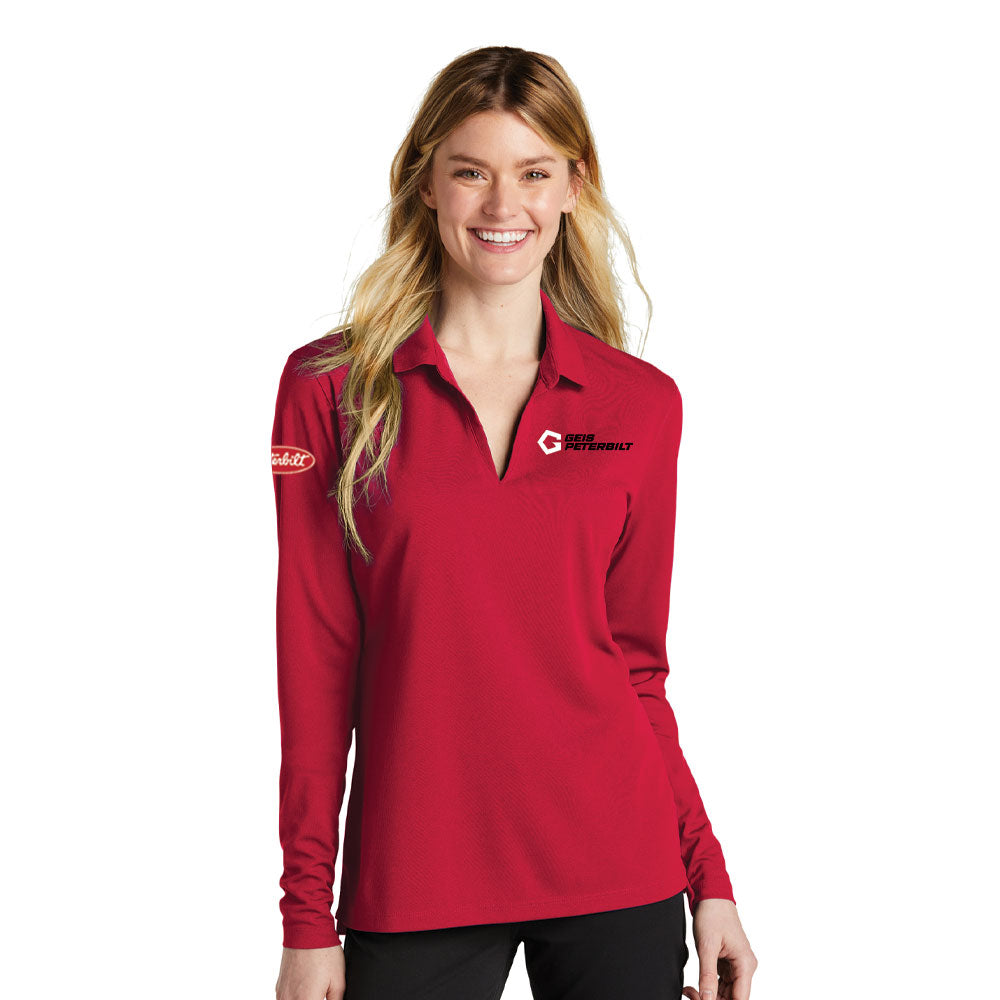 Nike Ladies Dri-FIT Micro Pique 2.0 Long Sleeve Polo - NKDC2105